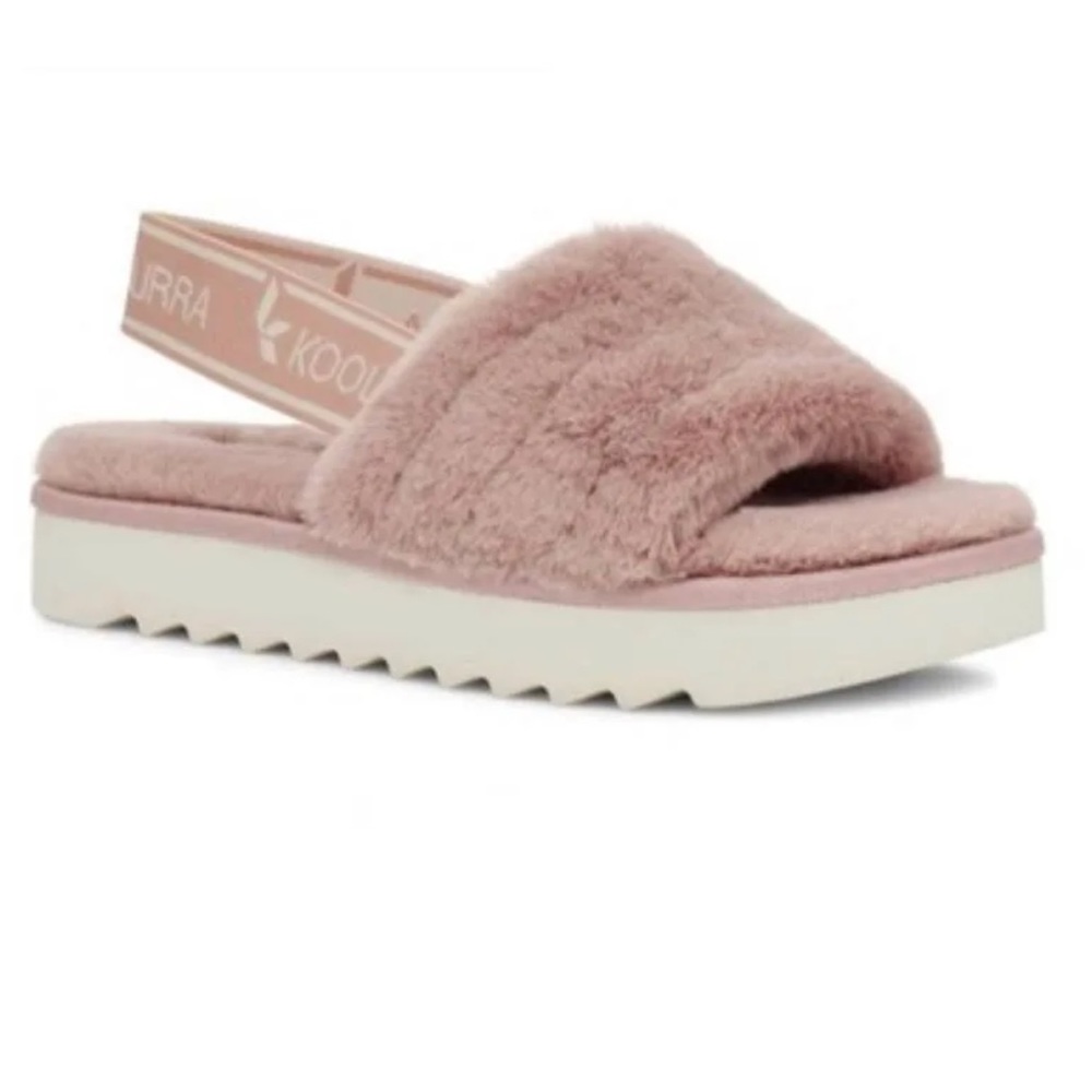 Kookaburra by UGG pink fuzzy slippers